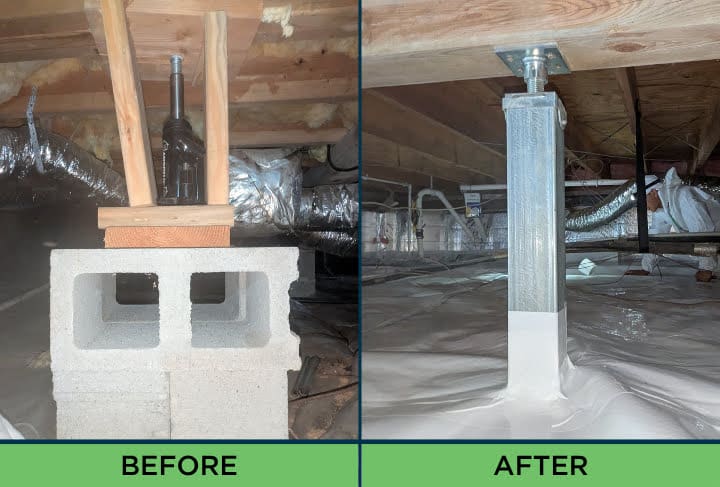 Floor Supports In Crawl Space
