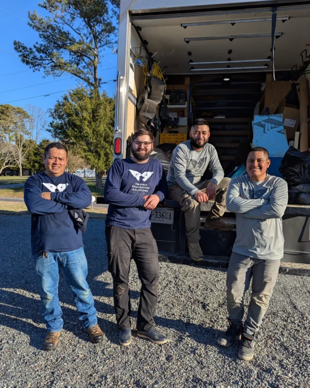 You’ll spot this hardworking team (and our VFS truck!) all around RVA, making homes stronger from the ground up. 🏘🦺🛠

 #RichmondTeam #VFSWorks #FoundationExperts