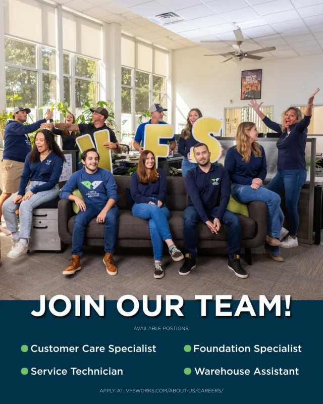 Our team is growing and we want YOU to be part of it! 🙌 If you're hardworking, dependable, and ready to work somewhere you feel valued, we'd love to hear from you. 

👉Apply at vfsworks.com/about-us/careers/

#hiring #joinourteam #applytoday
